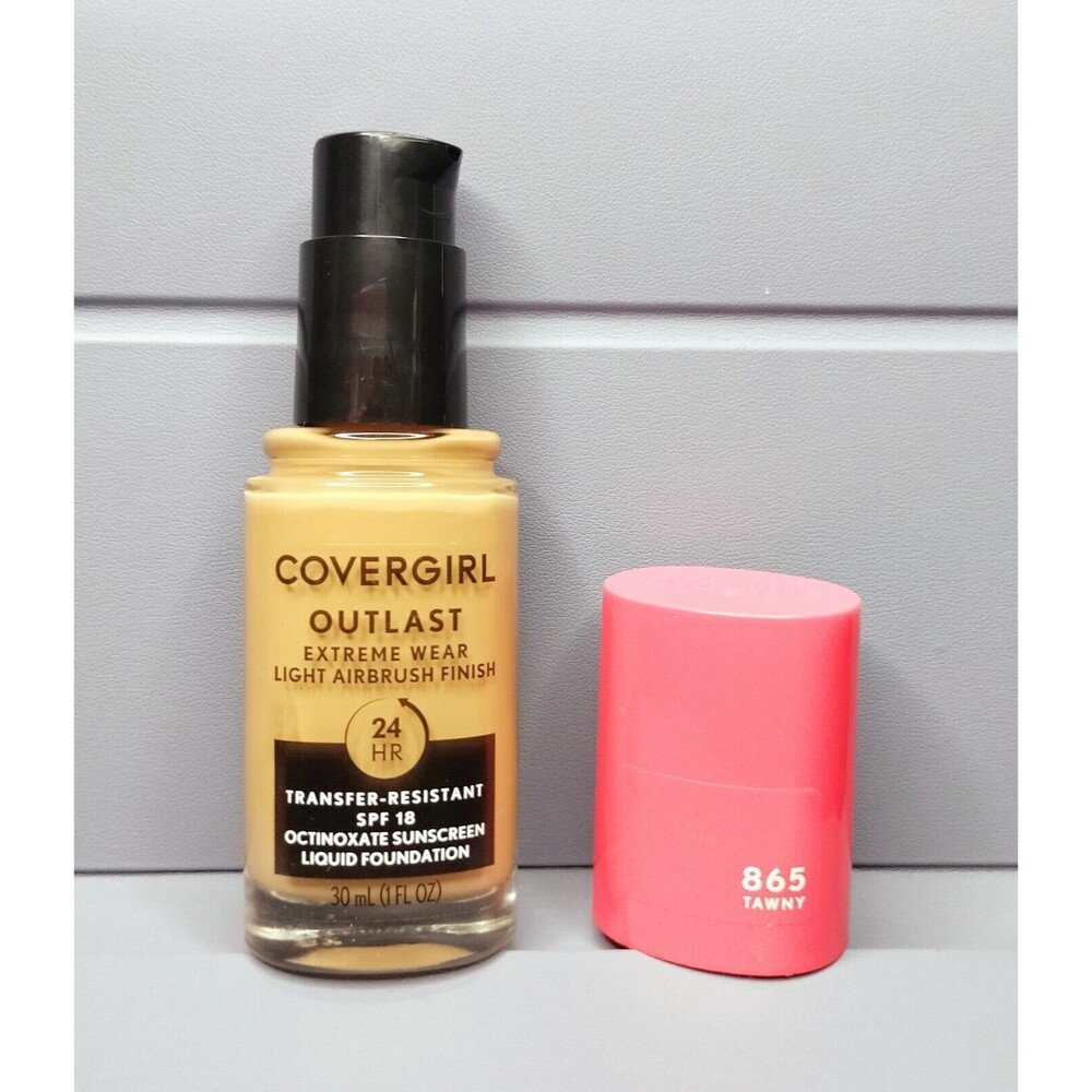 Covergirl Outlast Extreme Wear Foundation 865 Tawny Full Coverage 24 Hour SPF 18